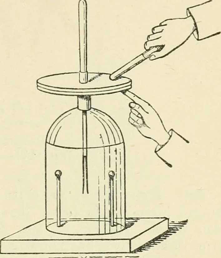 An illustration from Electricity and magnetism : an elementary text-book, theoretical and practical, 1920, leaf 79