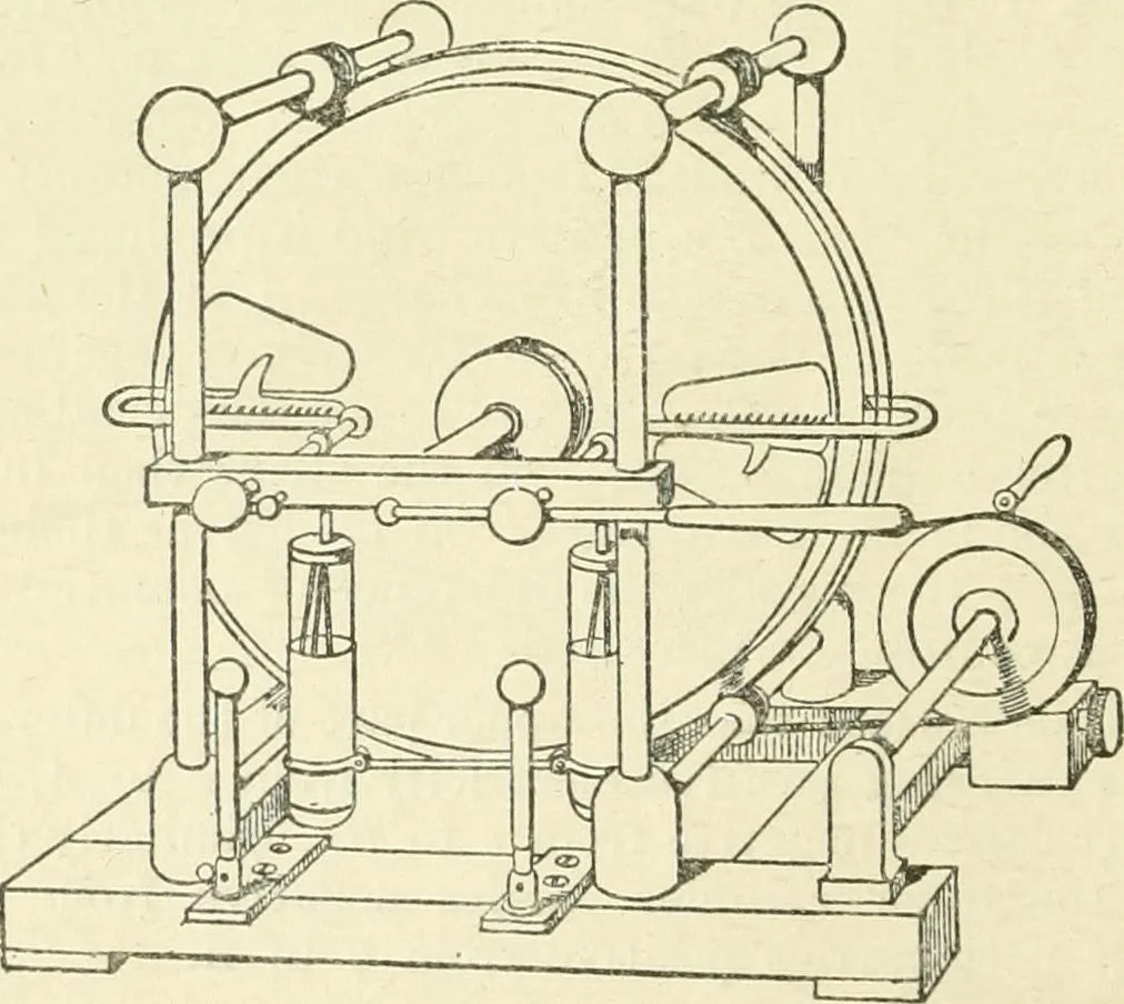 An illustration from Electricity and magnetism : an elementary text-book, theoretical and practical, 1920, leaf 92