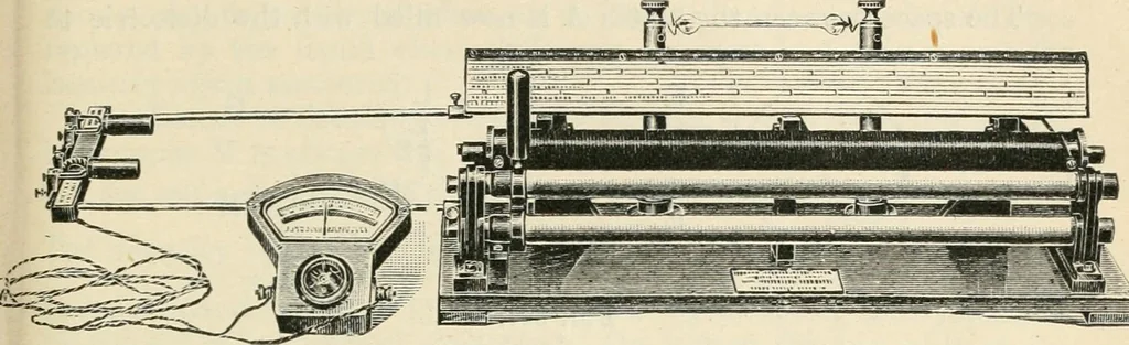 An illustration from Electricity and magnetism for advanced students, 1920, leaf 472