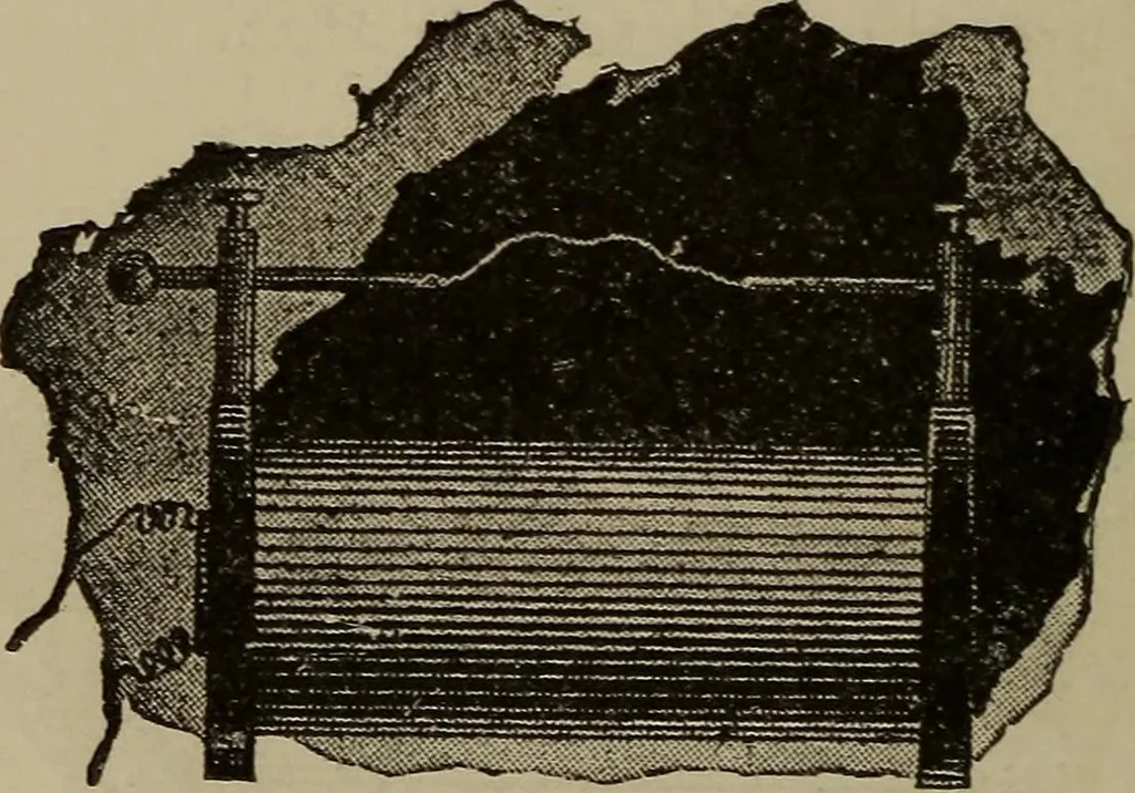 An illustration from Electricity one hundred years ago and to-day, 1894, leaf 64