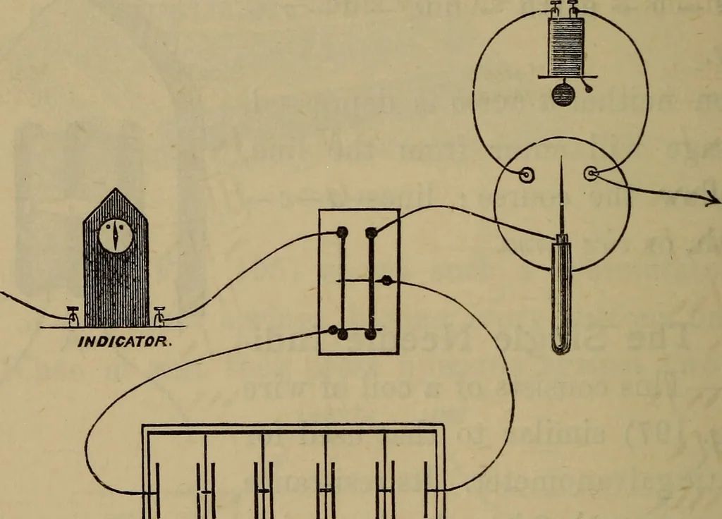 An illustration from Electricity treated experimentally, 1887, leaf 321
