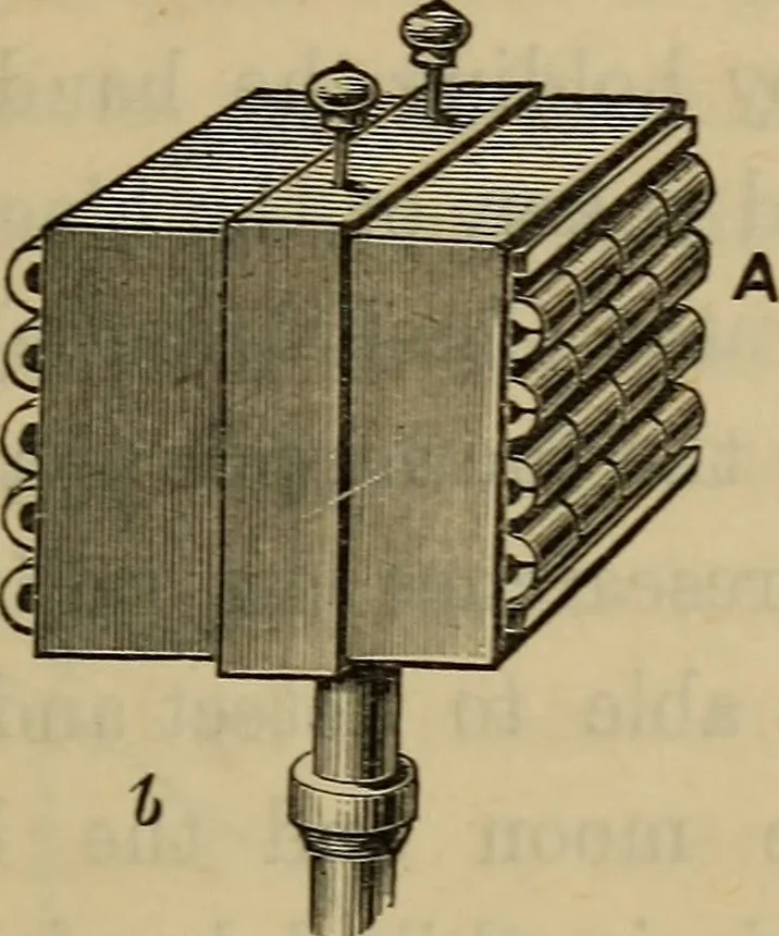 An illustration from Electricity treated experimentally, 1887, leaf 388