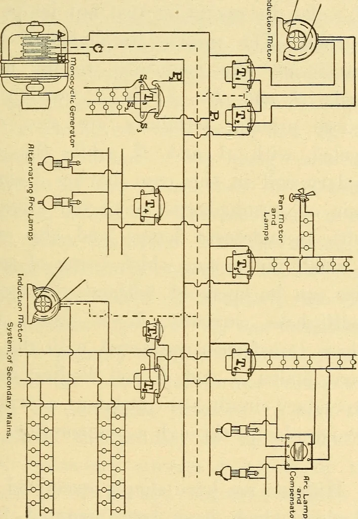 An illustration from The electric motor and the transmission of power, 1906, leaf 285