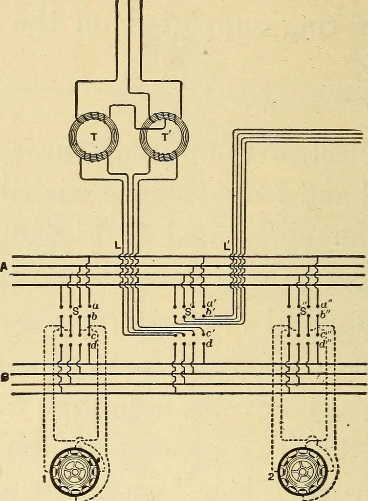 An illustration from The electric motor and the transmission of power, 1906, leaf 332