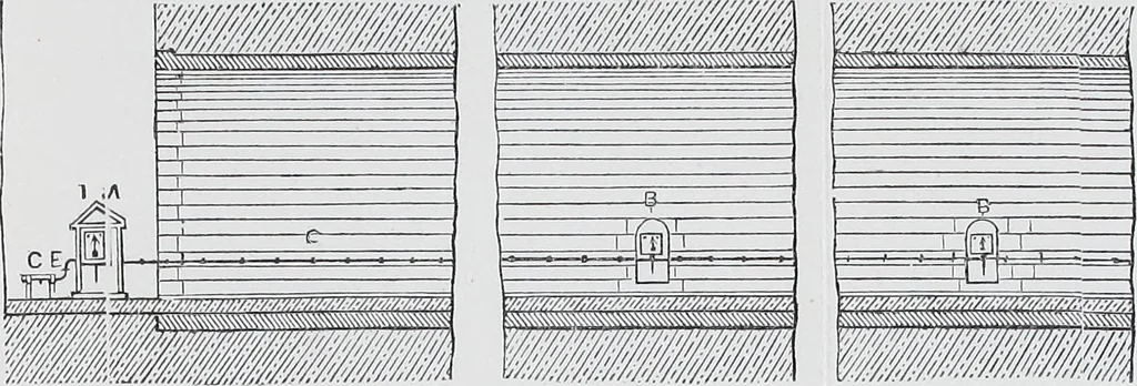 An illustration from The electric telegraph: was it invented by Professor Wheatston e?, 1856, leaf 237