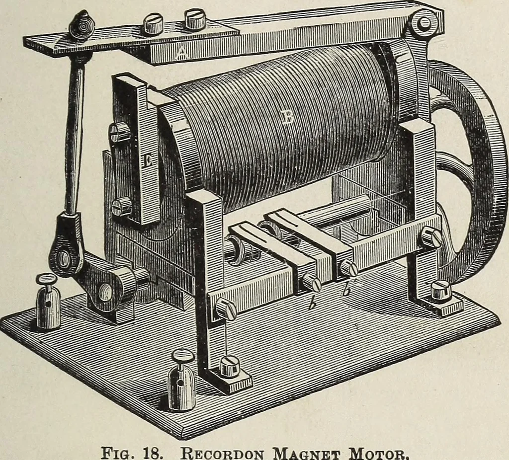 An illustration from Electric toy making for amateurs. This work treats on the making of electrical toys, electrical apparatus, motors, dynamos and instruments in general ... By T. O'Conor Sloane .., 1914, leaf 50
