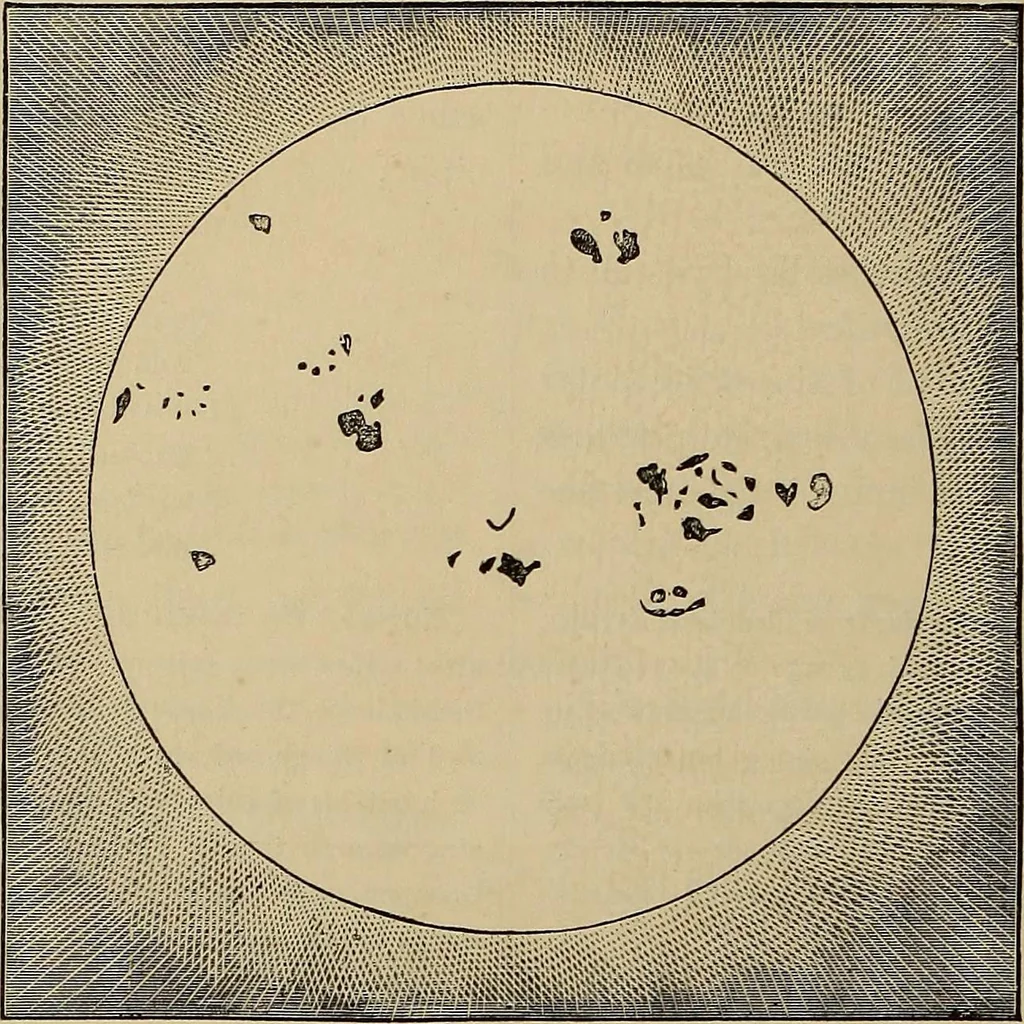 An illustration from Electro astronomical atlas ... with explanatory notes, questions and answers, 1874, leaf 30