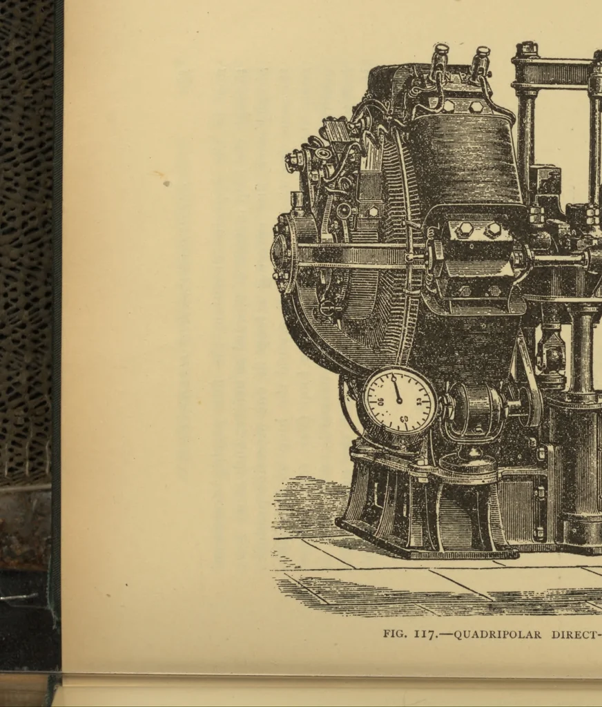 An illustration from Electro-dynamic machinery for continuous currents, 1896, leaf 152