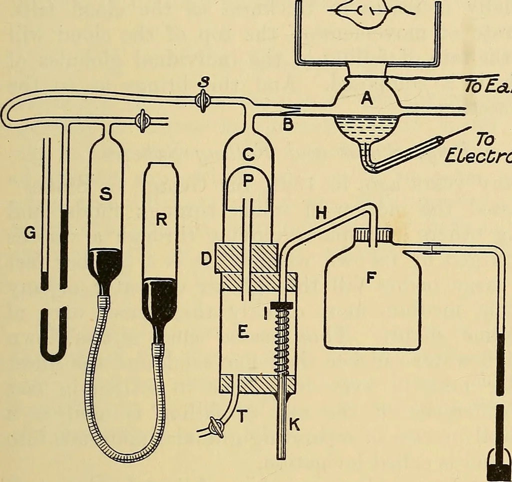 An illustration from Electrons, or, The nature and properties of negative electricity, 1907, leaf 103
