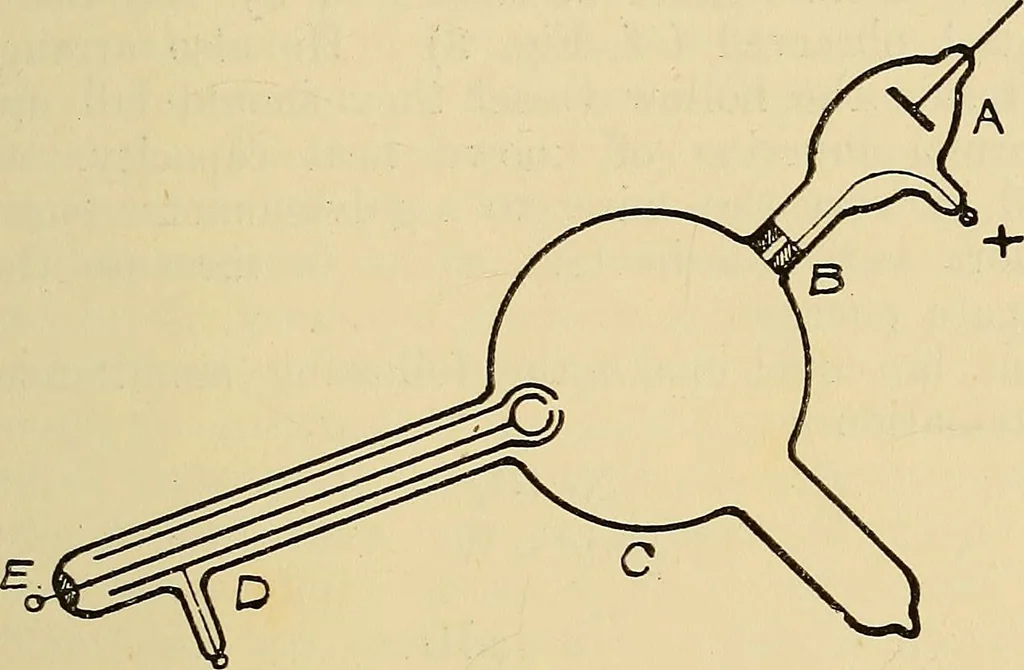 An illustration from Electrons, or, The nature and properties of negative electricity, 1907, leaf 61