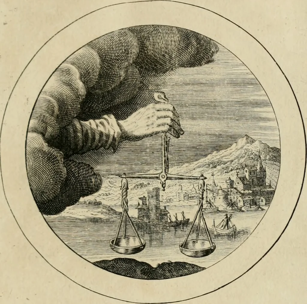 An illustration from Elegantissimorum emblematum corpusculum Latinis Belgicisque versibus elucidatum. Versameling van uytgeleesene sinne-beelden met latynse en nederduitse verklaringen in rym, 1696, leaf 20