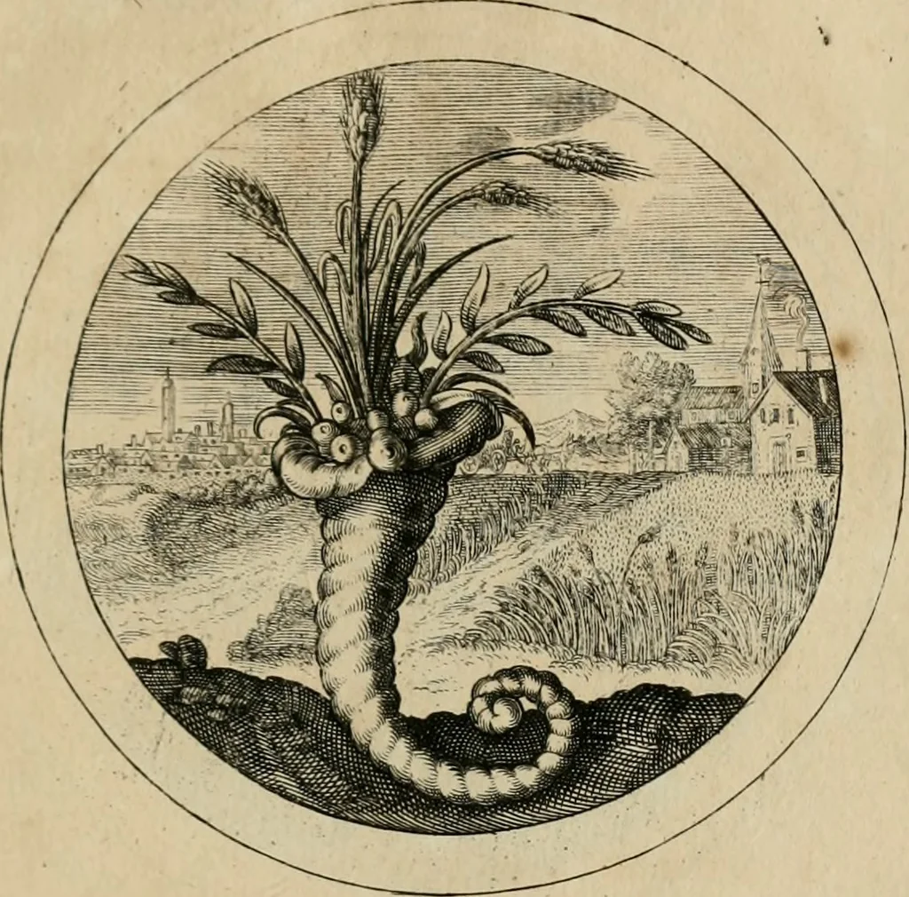 An illustration from Elegantissimorum emblematum corpusculum Latinis Belgicisque versibus elucidatum. Versameling van uytgeleesene sinne-beelden met latynse en nederduitse verklaringen in rym, 1696, leaf 32