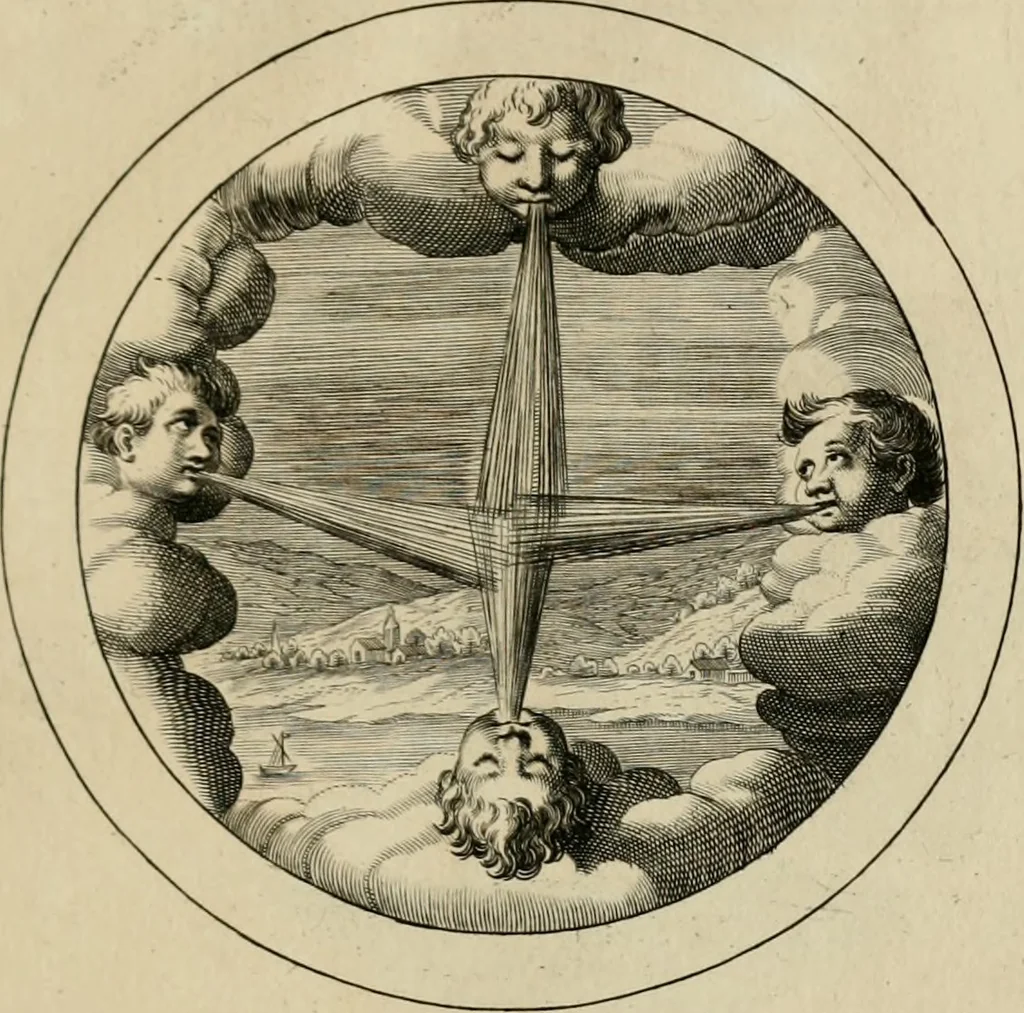 An illustration from Elegantissimorum emblematum corpusculum Latinis Belgicisque versibus elucidatum. Versameling van uytgeleesene sinne-beelden met latynse en nederduitse verklaringen in rym, 1696, leaf 78