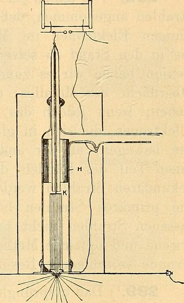 An illustration from Elektrizitäts-Durchgang in Gasen :, 1906, leaf 537