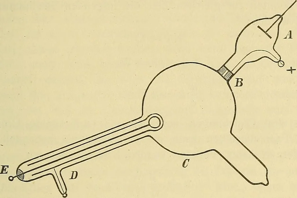 An illustration from Elektronen, oder, Die Natur und die Eigenschaften der negativen Elektrizität, 1907, leaf 53