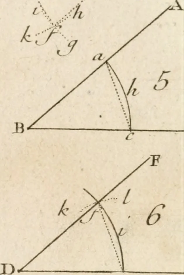 An illustration from Elemens de geometrie, 1741, leaf 102