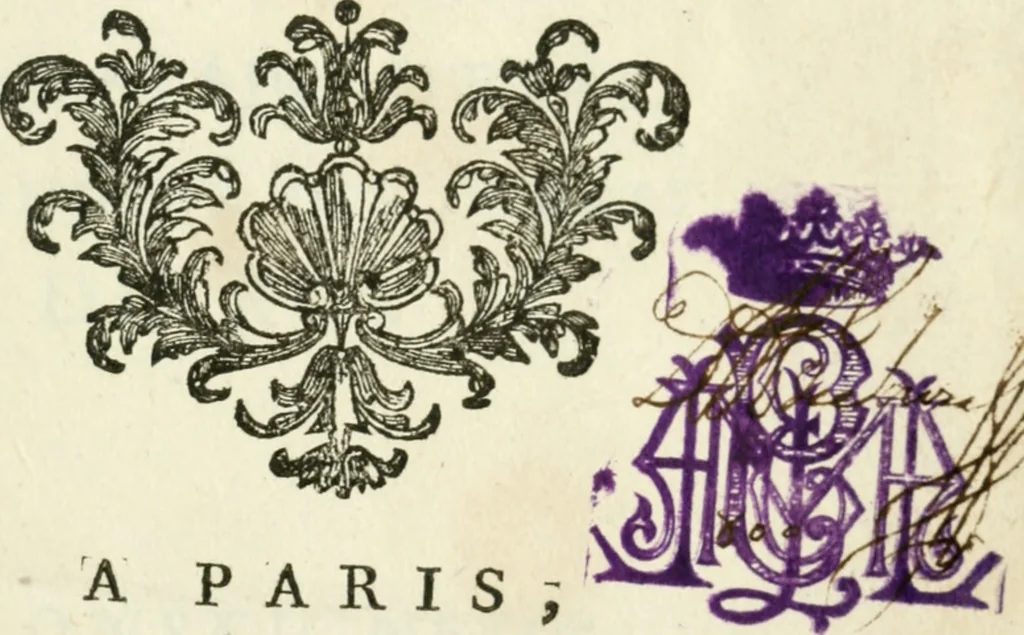 An illustration from Elemens de geometrie, 1741, leaf 6