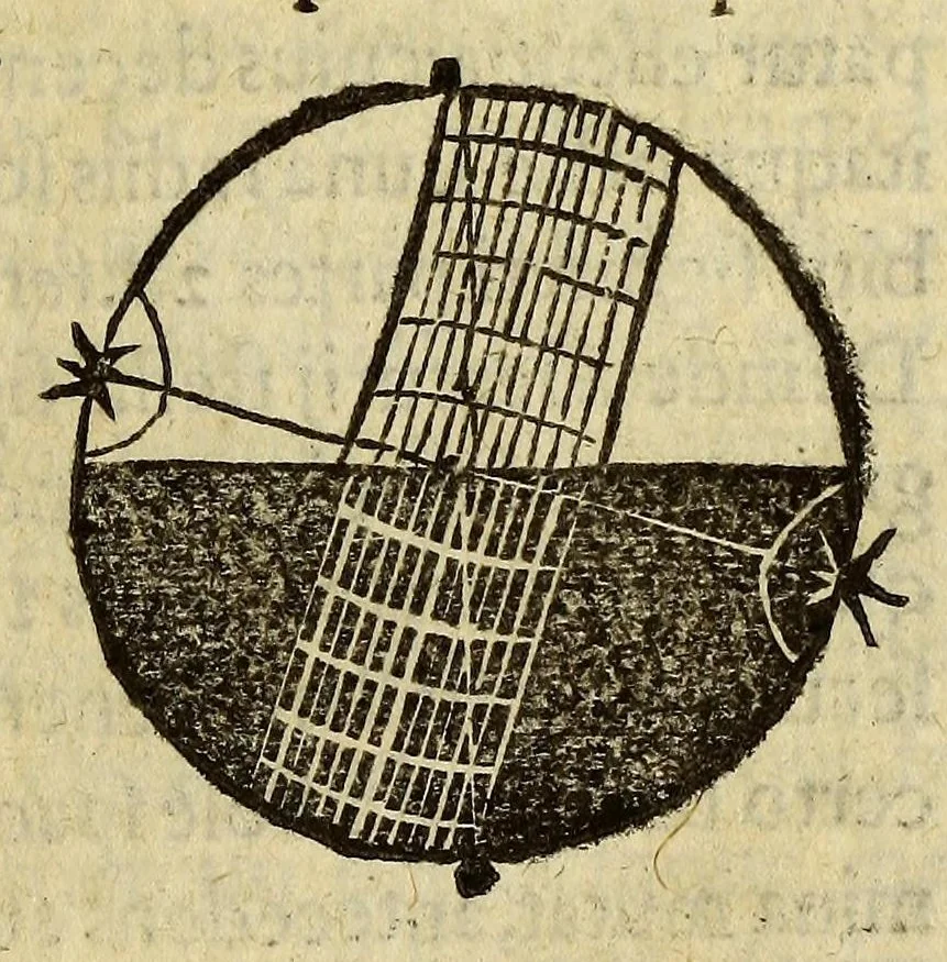 An illustration from Elementale cosmographicum : quo totius & astronomiæ & geographiæ rudimenta, certissimis breuissimiśque docentur apodixibus. : Recens castigatum & emendatum, figurísque &. annotationibus opportuniss. illustratum. Adiunximus huic libro Cosmographiæ introductio : cum quibusdam geometriæ ac astronomiæ principiis ad eam rem necessariis, 1551, leaf 101