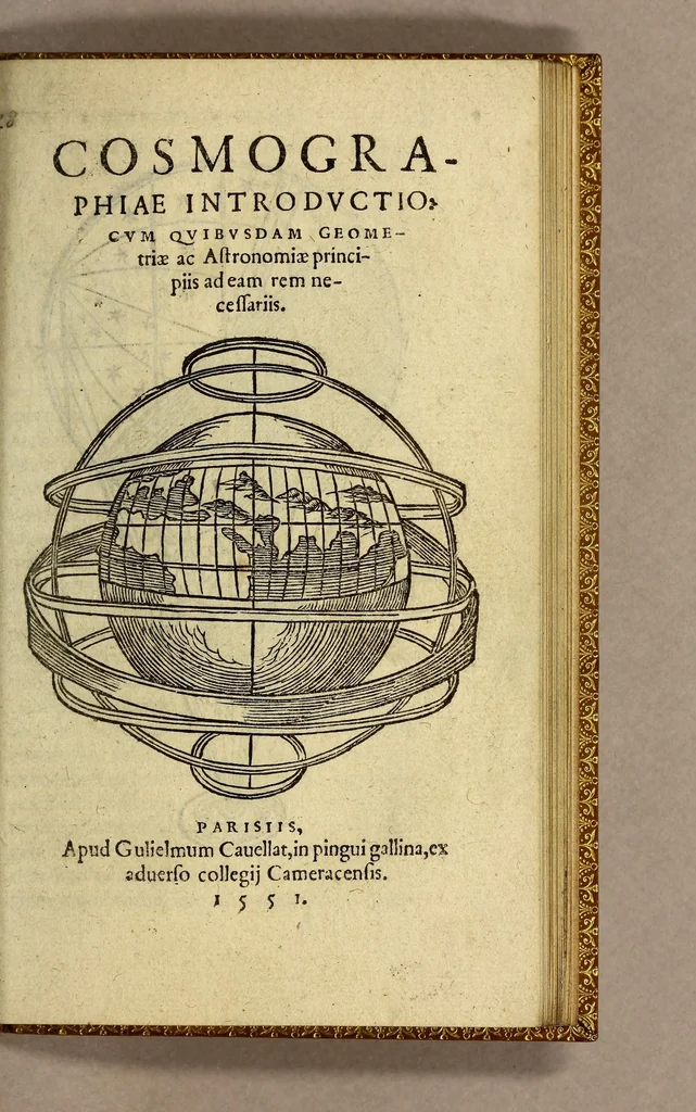 An illustration from Elementale cosmographicum : quo totius & astronomiæ & geographiæ rudimenta, certissimis breuissimiśque docentur apodixibus. : Recens castigatum & emendatum, figurísque &. annotationibus opportuniss. illustratum. Adiunximus huic libro Cosmographiæ introductio : cum quibusdam geometriæ ac astronomiæ principiis ad eam rem necessariis, 1551, leaf 81