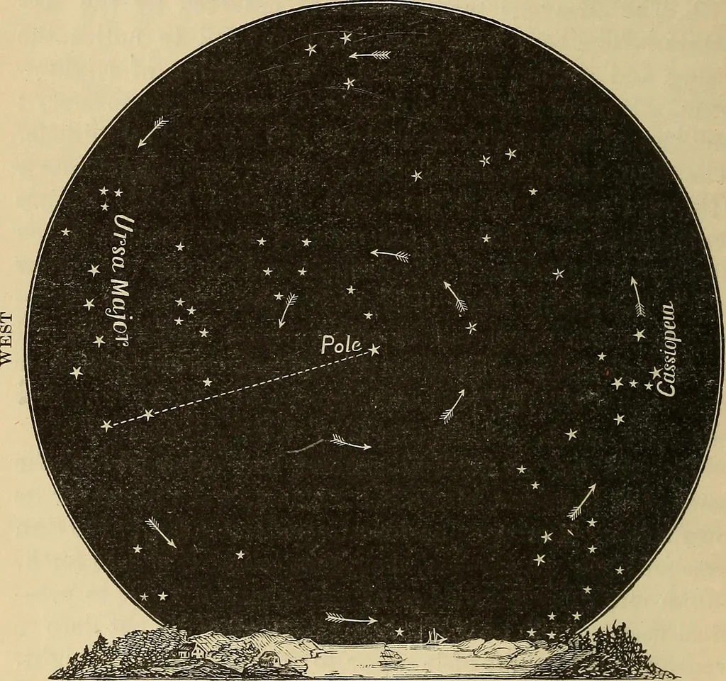 An illustration from Elementary astronomy; a beginner's text-book, 1899, leaf 25