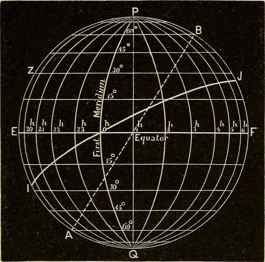 An illustration from Elementary astronomy; a beginner's text-book, 1899, leaf 48