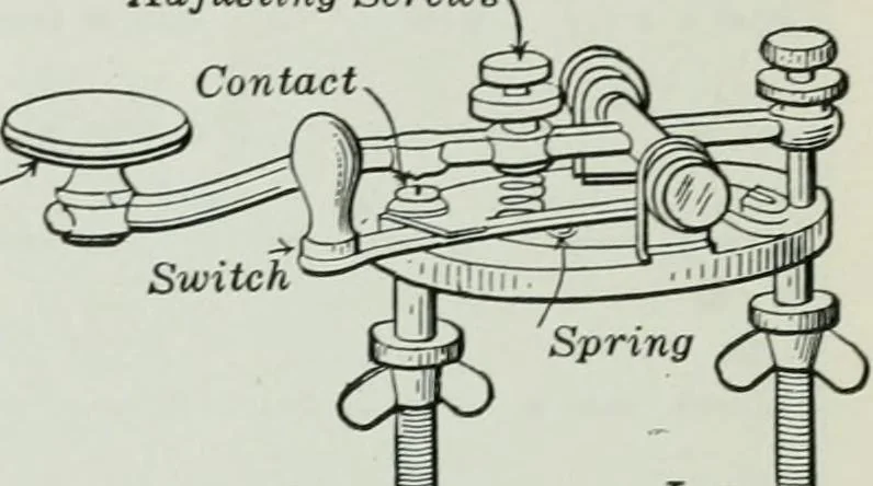 An illustration from An elementary book on electricity and magnetism and their applications, 1919, leaf 124
