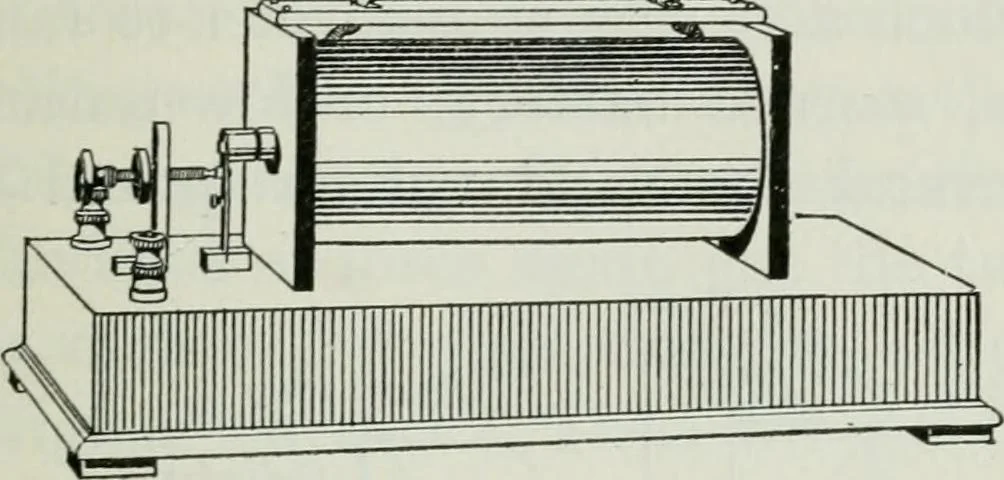 An illustration from An elementary book on electricity and magnetism and their applications, 1919, leaf 178