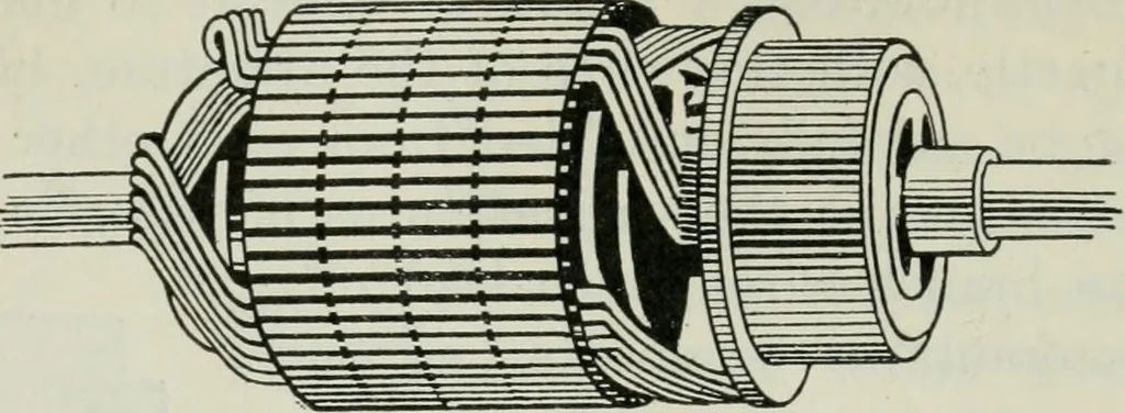 An illustration from An elementary book on electricity and magnetism and their applications, 1919, leaf 235