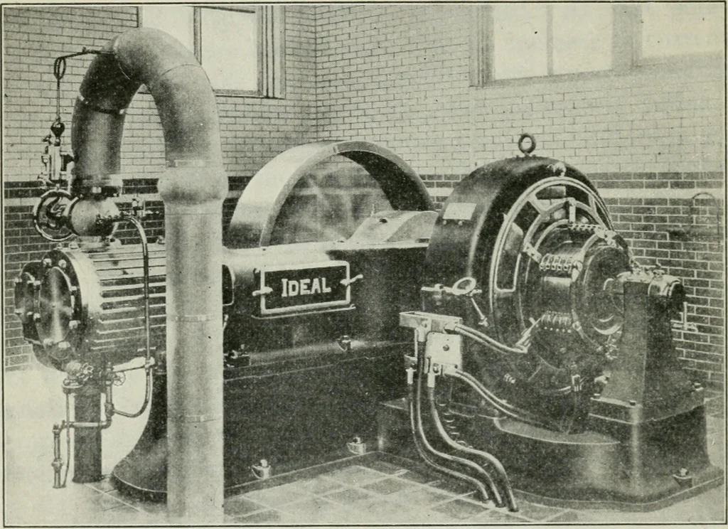 An illustration from An elementary book on electricity and magnetism and their applications, 1919, leaf 245