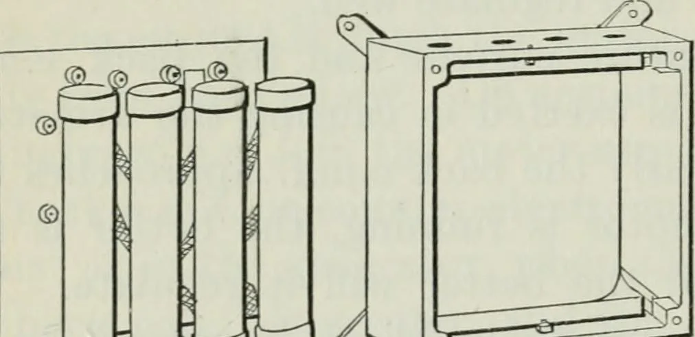 An illustration from An elementary book on electricity and magnetism and their applications, 1919, leaf 269