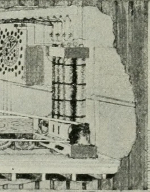 An illustration from An elementary book on electricity and magnetism and their applications, 1919, leaf 461