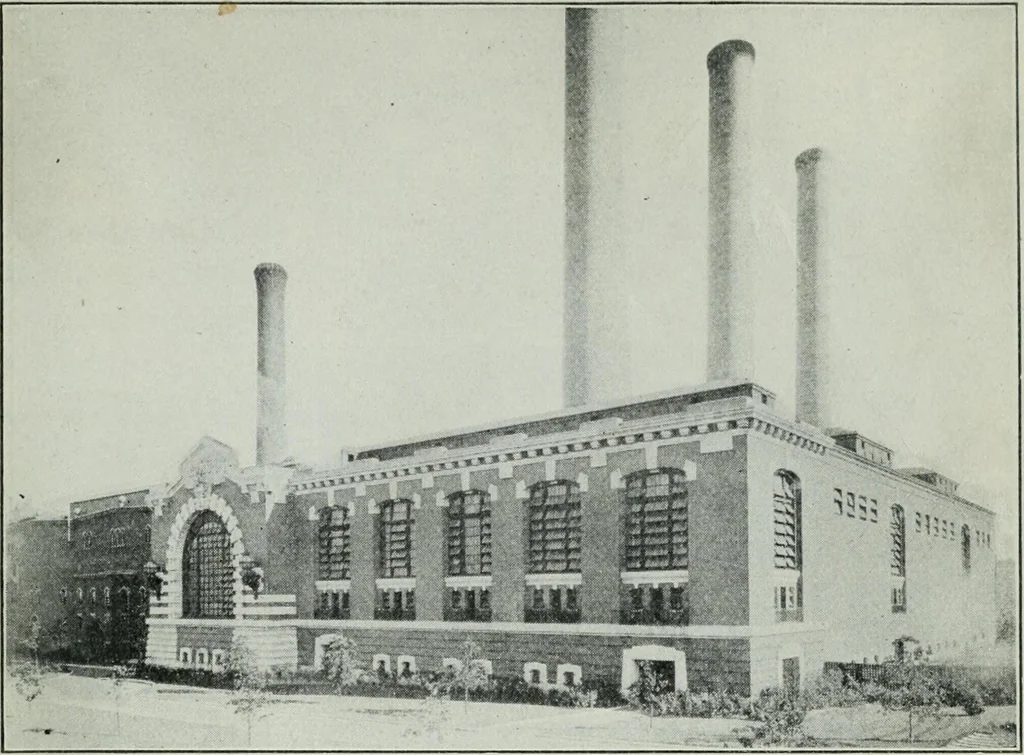 An illustration from An elementary book on electricity and magnetism and their applications, 1919, leaf 464