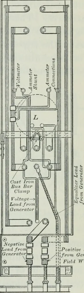 An illustration from An elementary book on electricity and magnetism and their applications, 1919, leaf 472