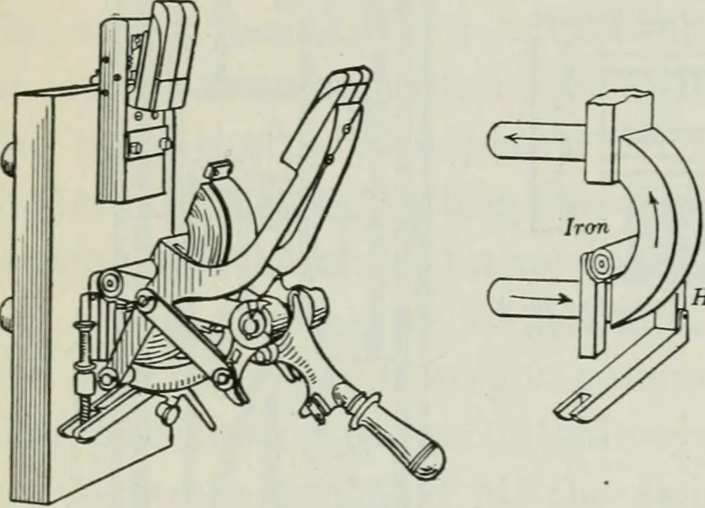 An illustration from An elementary book on electricity and magnetism and their applications, 1919, leaf 473