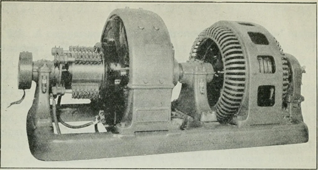 An illustration from An elementary book on electricity and magnetism and their applications, 1919, leaf 480