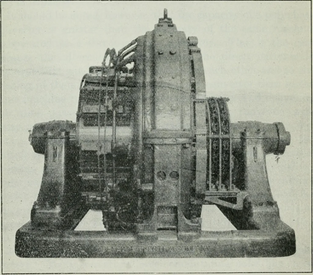 An illustration from An elementary book on electricity and magnetism and their applications, 1919, leaf 480