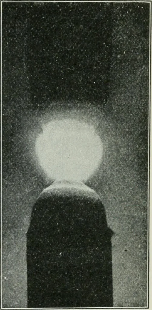 An illustration from An elementary book on electricity and magnetism and their applications, 1919, leaf 512