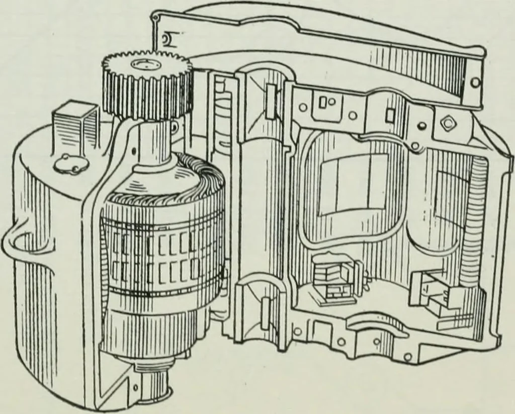 An illustration from An elementary book on electricity and magnetism and their applications, 1919, leaf 562