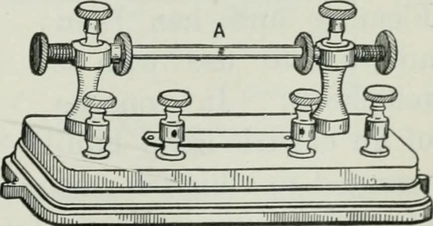 An illustration from An elementary book on electricity and magnetism and their applications, 1919, leaf 616
