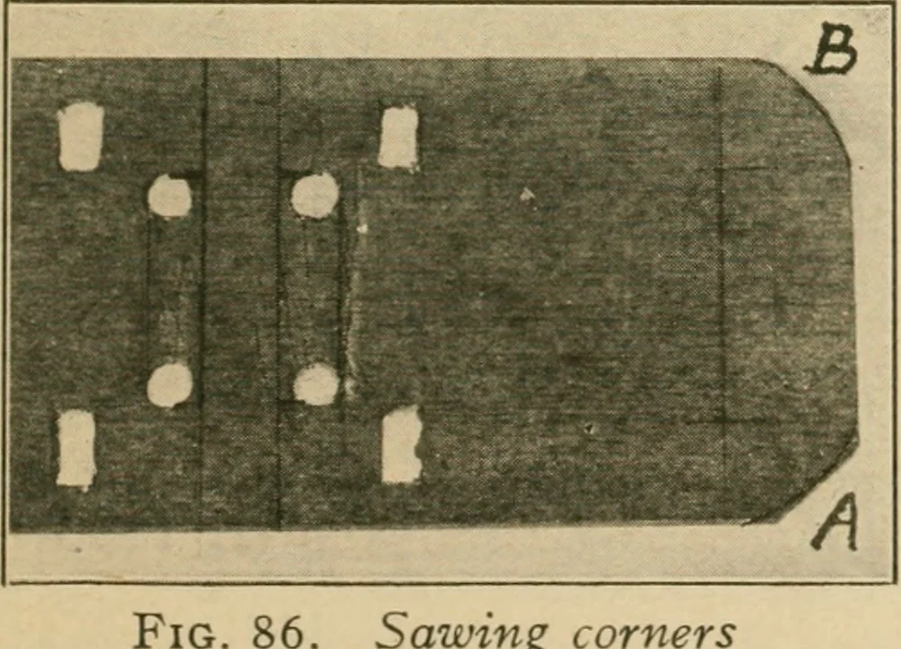 An illustration from Elementary cabinetwork for manual training classes, 1909, leaf 108