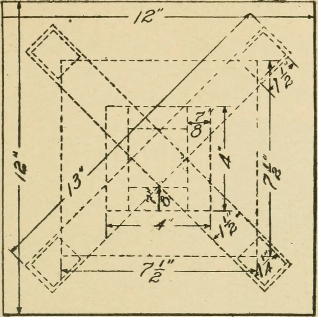 An illustration from Elementary cabinetwork for manual training classes, 1909, leaf 112