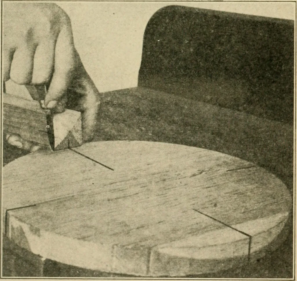 An illustration from Elementary cabinetwork for manual training classes, 1909, leaf 120