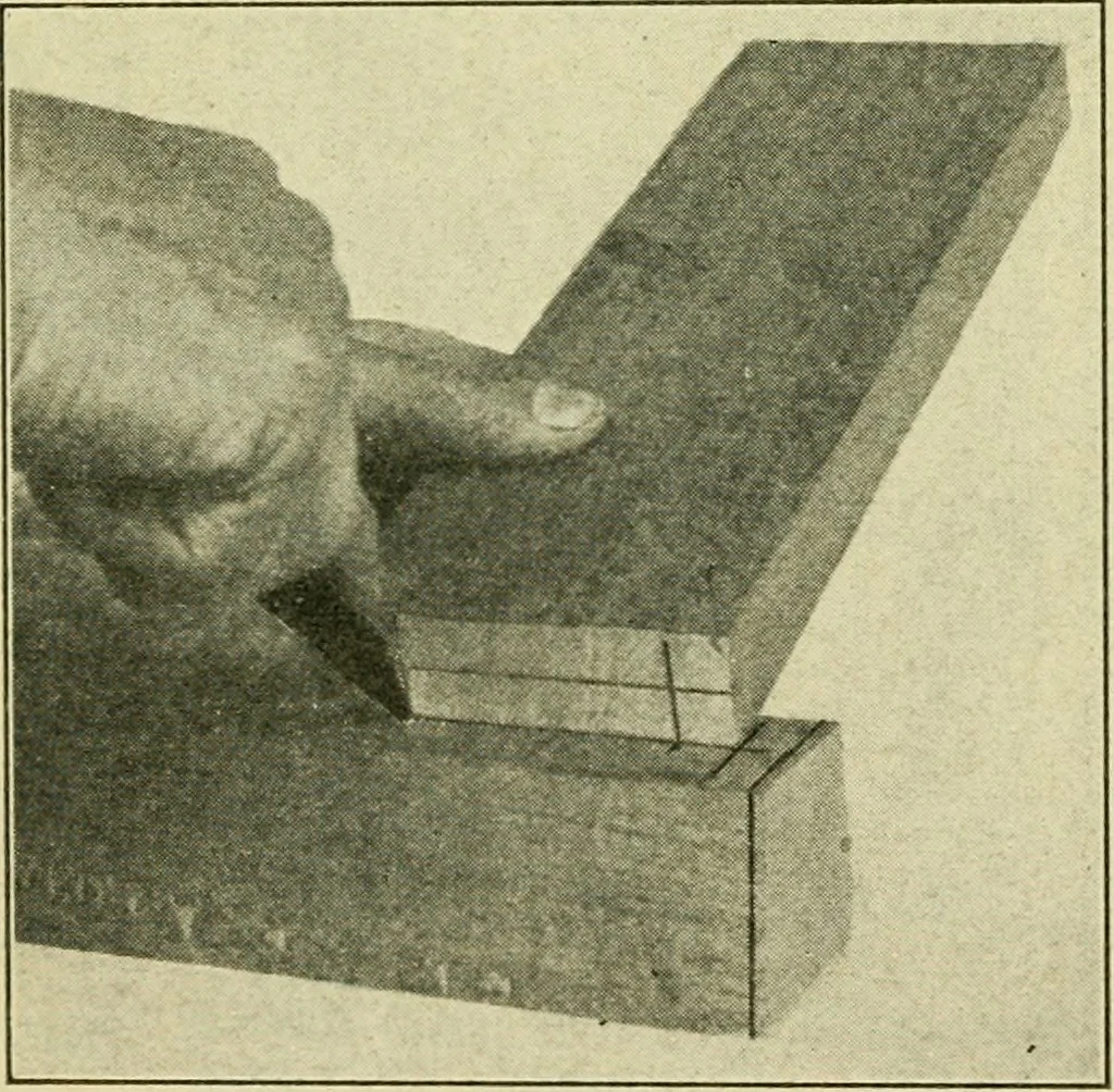 An illustration from Elementary cabinetwork for manual training classes, 1909, leaf 129