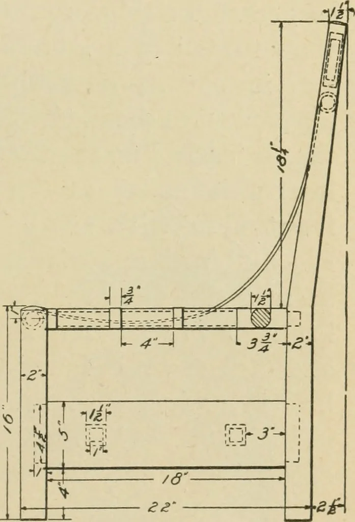 An illustration from Elementary cabinetwork for manual training classes, 1909, leaf 154