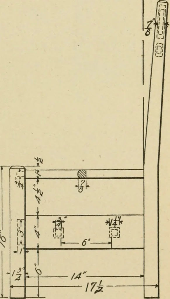 An illustration from Elementary cabinetwork for manual training classes, 1909, leaf 158