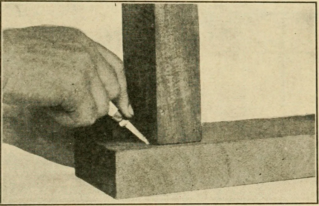 An illustration from Elementary cabinetwork for manual training classes, 1909, leaf 164