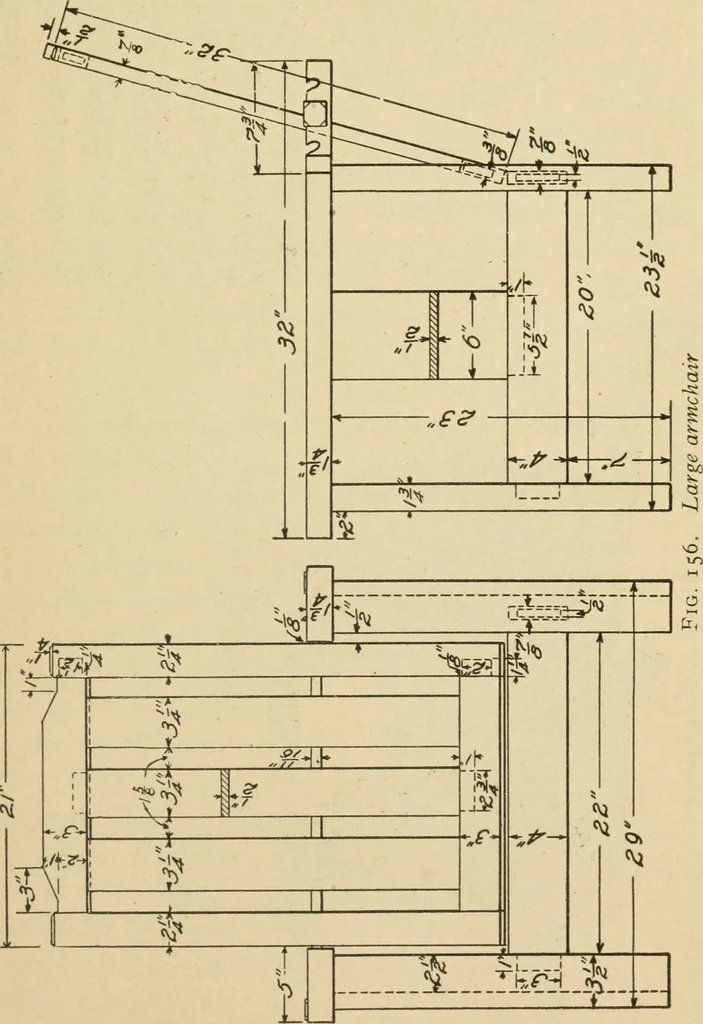 An illustration from Elementary cabinetwork for manual training classes, 1909, leaf 168
