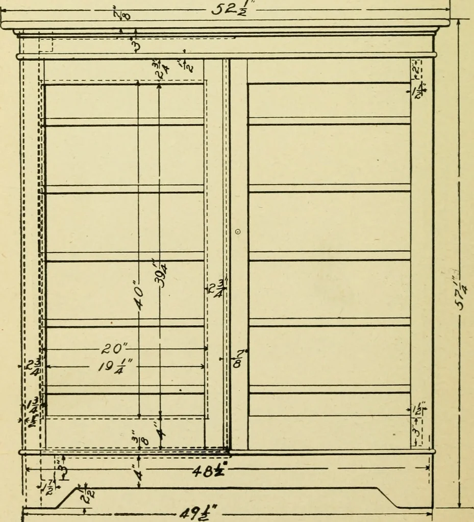 An illustration from Elementary cabinetwork for manual training classes, 1909, leaf 231