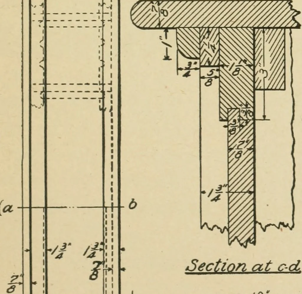 An illustration from Elementary cabinetwork for manual training classes, 1909, leaf 232