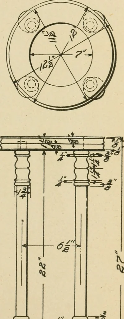 An illustration from Elementary cabinetwork for manual training classes, 1909, leaf 250